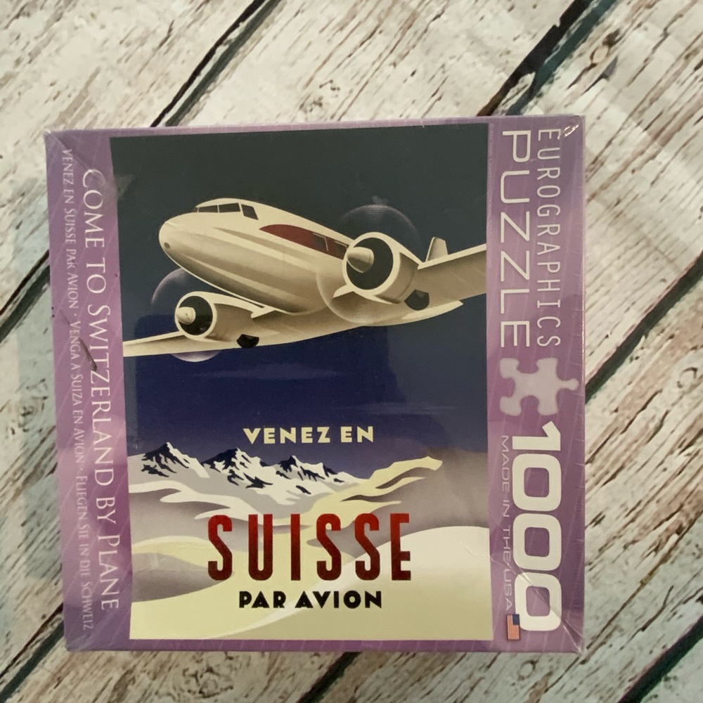 NEW Eurographics SUISSE airplane Puzzle 1000pc